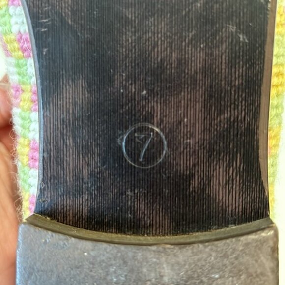 By Paige: The original needlepoint slipper for ladies pink flamingo size… - Picture 10 of 10